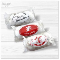 Edel-Marzipanstollen 200g mit Weihnachtsaufkleber oder Schmuckkarton