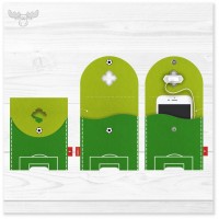 Filz-Ladestation mit Fußball-Motiv - auch mit Logo-Druck