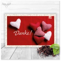 Teekarten Danke für herzliche Weihnachtsgrüße