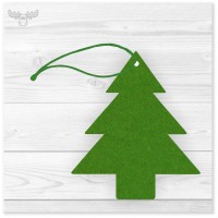 Christbaumschmuck Filz-Anhänger Grüne Tanne für den Weihnachtsbaum