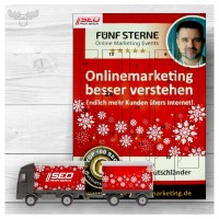 Adventskalender-LKW-Bausatz mit individueller Vorderseite und LKW-Seitenteile (Beispielbild)