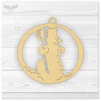 Holz Schneemann Baumanhänger | Weihnachts-GiveAway