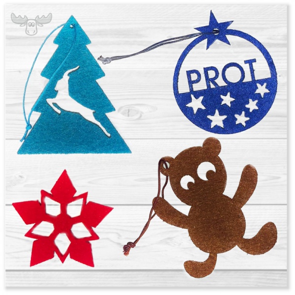 Weihnachtsschmuck aus Filz in Ihrem Design