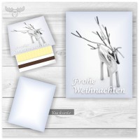 Weihnachtliches Zündholzbriefchen: Edles Rentier
