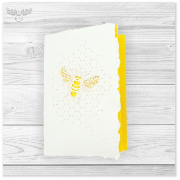 Büttenkarte Biene - nachhaltig und wunderschön