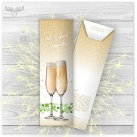 Wunderkerzen-Set zu Silvester, Hochzeit, Geburtstag & Jubiläum: Viel Glück & Gesundheit