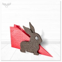 Serviettenhalter Hase zu Ostern - Filz-Osterhase als Give-Away
