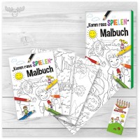 Malbuch Spielen für Kinder als Firmengeschenk