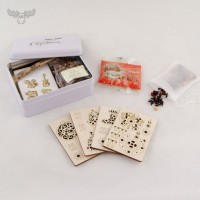 Mini-Holzpuzzle und Tee im Geschenke-Set