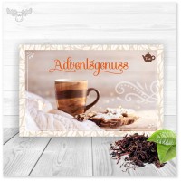Tee-Weihnachtskarte Adventsgenuss für Ihr Weihnachtsmailing