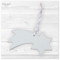 Filz-Christbaumschmuck - Motiv: Komet mit Festziehkugel