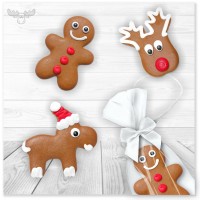 Lustige Lebkuchenfiguren zu Weihnachten im Motive-Mix