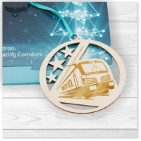 Individueller Firmen Weihnachtsbaumschmuck mit Karte