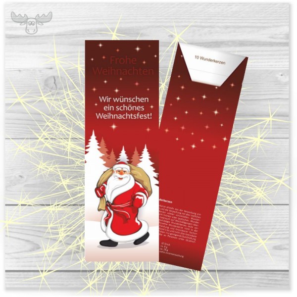 Wunderkerzen - Klassisches Motiv: Weihnachtsmann
