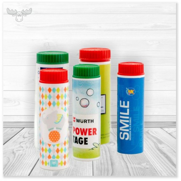 Seifenblasen für Ihre Werbung mit Verpackung im Wunschdesign