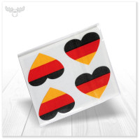 Fantape Deutschland 4er-Set Herzen