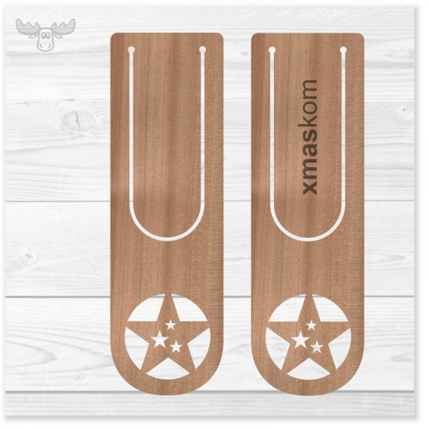 Lesezeichen aus Holz: Sternenglanz | Kundengeschenke-Ideen