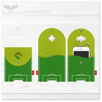 Filz-Ladestation mit Fußball-Motiv (Grün)