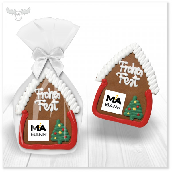 Lebkuchen in Hausform mit Zuckerrelief