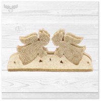 Serviettenhalter aus Filz zu Weihnachten - Engel-Motiv