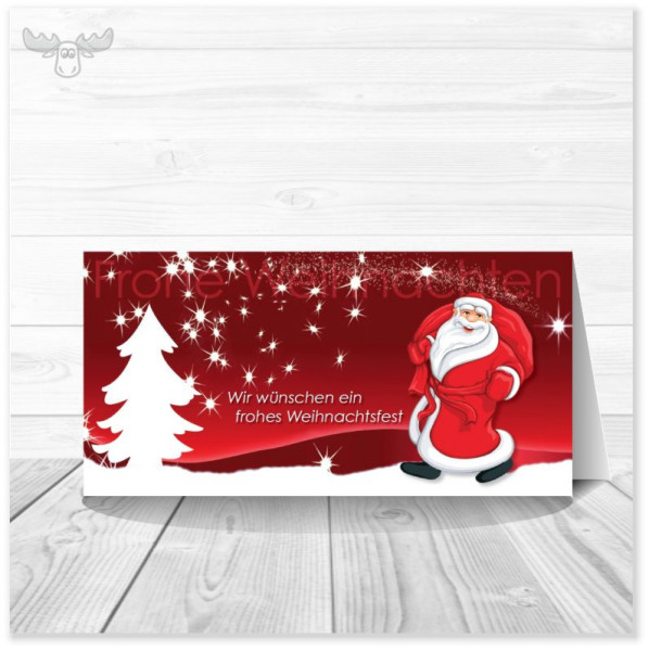 Weihnachtskarte mit Motiv Weihnachtsmann