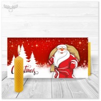 Weihnachtskarten mit Kerze - Motiv: Santa Claus